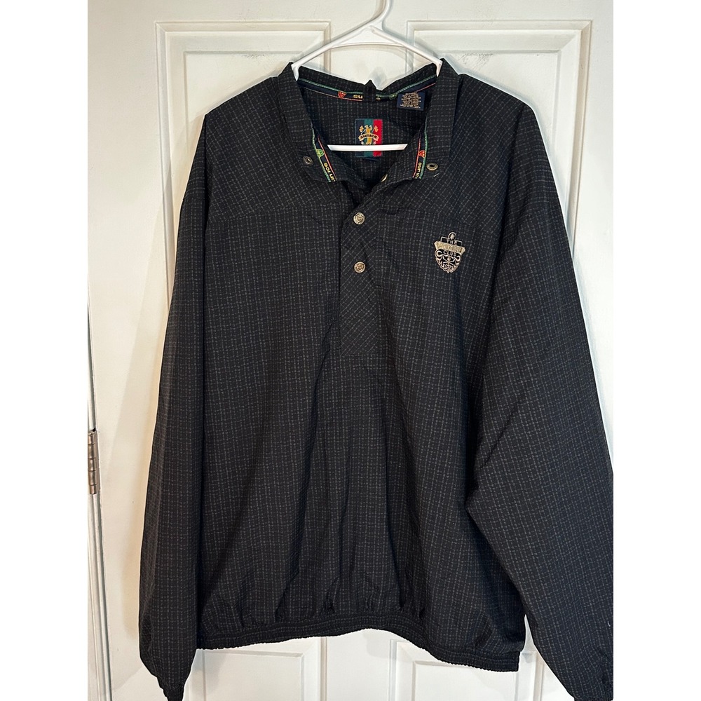 Sun Ice The‎ Long Way Club Pullover Golf Jacket Mens XL Black Plaid